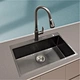 black single basin